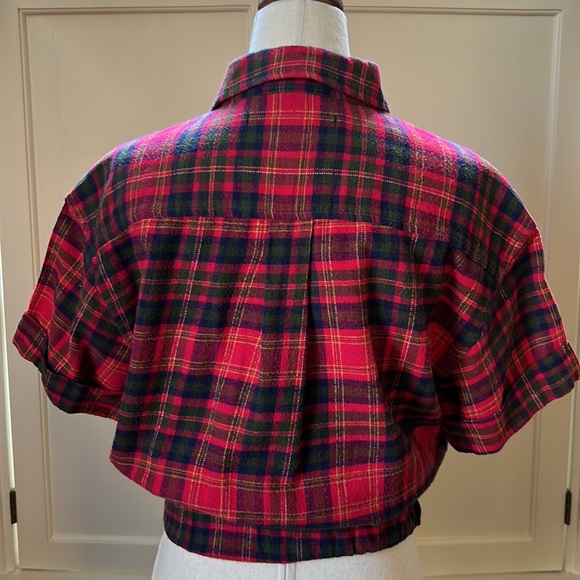 Re Collection Elastic Waist Flannel Shirt Size XS/S - Picture 6 of 13